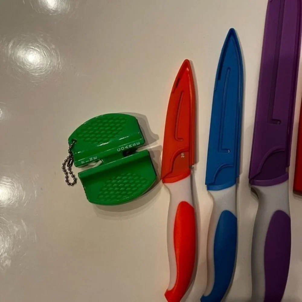 Knife Set ‎ - Knives & Sharpener (Multi-Colored by Eat Neat)